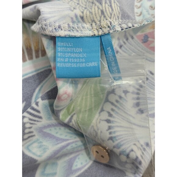 J. Mclaughlin Wavesong Top Catalina Cloth Paradise Peacock Womens Size L NEW - Picture 6 of 9